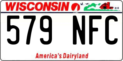 WI license plate 579NFC