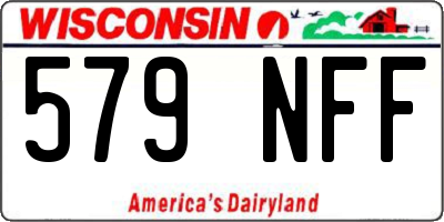 WI license plate 579NFF