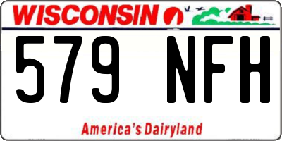 WI license plate 579NFH