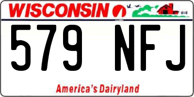 WI license plate 579NFJ