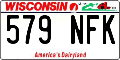 WI license plate 579NFK