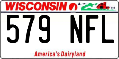 WI license plate 579NFL