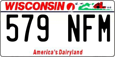 WI license plate 579NFM