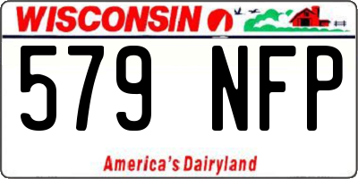 WI license plate 579NFP