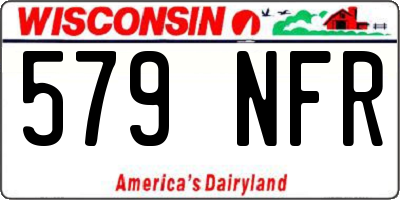 WI license plate 579NFR