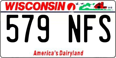 WI license plate 579NFS