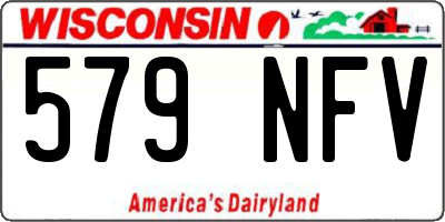 WI license plate 579NFV