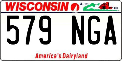 WI license plate 579NGA