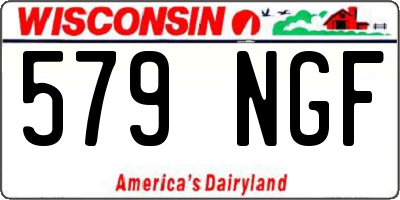 WI license plate 579NGF