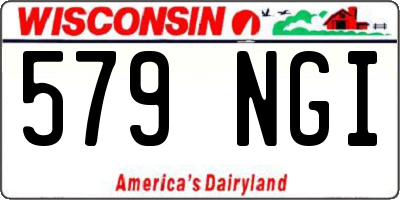 WI license plate 579NGI