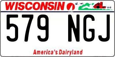 WI license plate 579NGJ