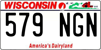 WI license plate 579NGN