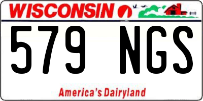WI license plate 579NGS
