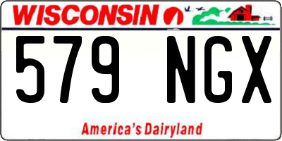 WI license plate 579NGX