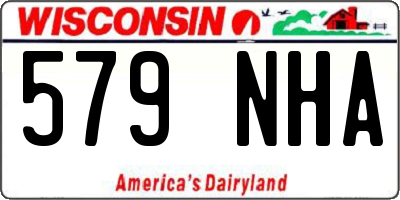 WI license plate 579NHA