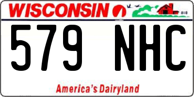 WI license plate 579NHC