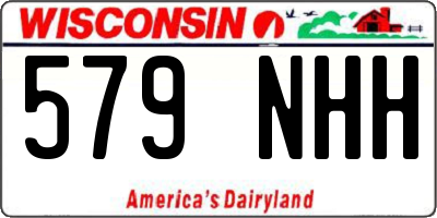 WI license plate 579NHH