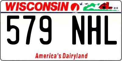 WI license plate 579NHL