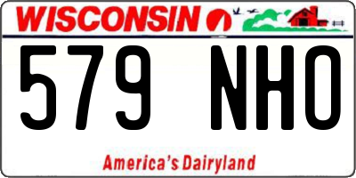 WI license plate 579NHO