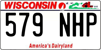 WI license plate 579NHP