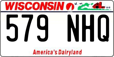 WI license plate 579NHQ