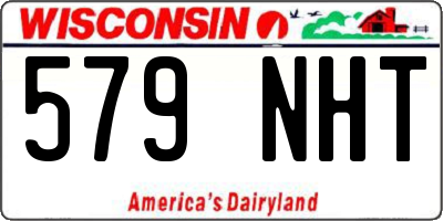 WI license plate 579NHT