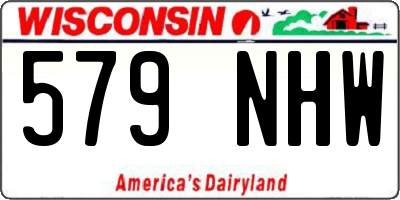WI license plate 579NHW