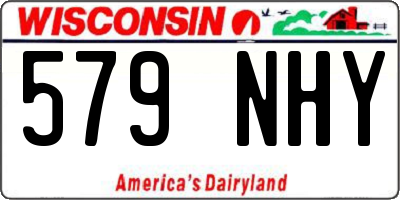 WI license plate 579NHY