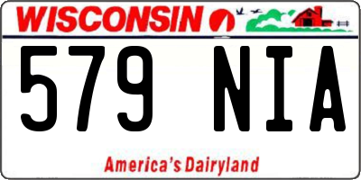 WI license plate 579NIA