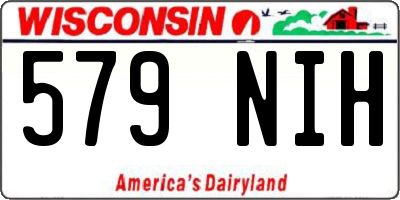 WI license plate 579NIH