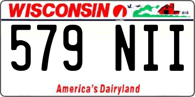 WI license plate 579NII