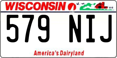 WI license plate 579NIJ