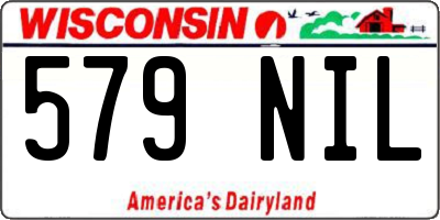 WI license plate 579NIL