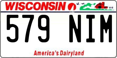 WI license plate 579NIM