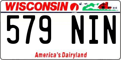 WI license plate 579NIN