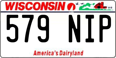 WI license plate 579NIP
