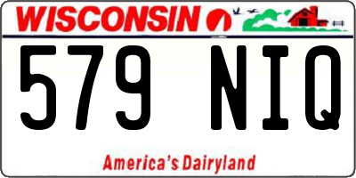WI license plate 579NIQ