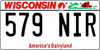 WI license plate 579NIR