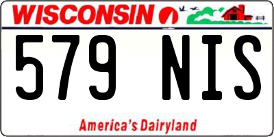 WI license plate 579NIS
