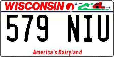 WI license plate 579NIU