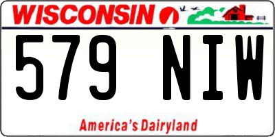 WI license plate 579NIW
