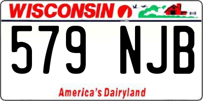 WI license plate 579NJB