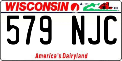 WI license plate 579NJC