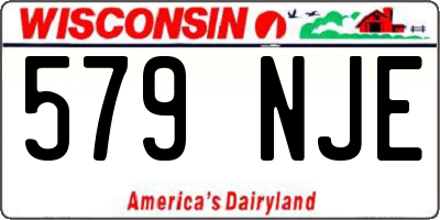 WI license plate 579NJE
