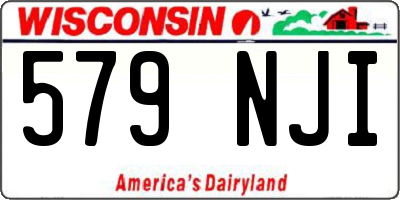 WI license plate 579NJI