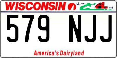 WI license plate 579NJJ