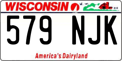 WI license plate 579NJK