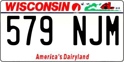 WI license plate 579NJM