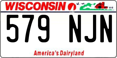 WI license plate 579NJN