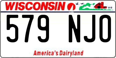 WI license plate 579NJO